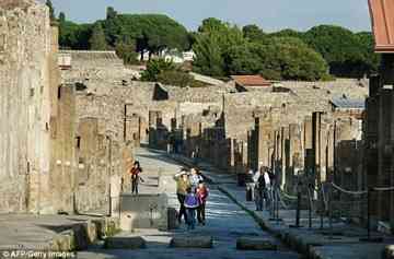 Former glory: Art historians have complained bitterly that the archaeological sites at Pompeii are in a poor state of repair.