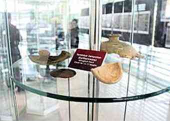 Some of the earlier discovered eathenware (dated from somewhere between the 14th and 17th centuries) on display at the information centre of the Kota Batu archaeological and heritage area.