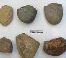 File photo shows prehistoric people’s stone tools.