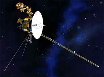 An artist's impression of the Voyager 1 space probe.