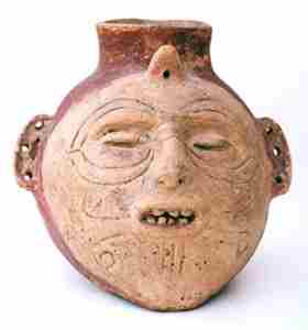 Pottery Head, Mississippian ceramic sculpture c. 1200 AD. Cahokia Mounds, Illinois, US