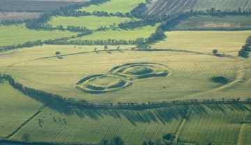 Celtic Earthworks on the Hill of Tara in Ireland