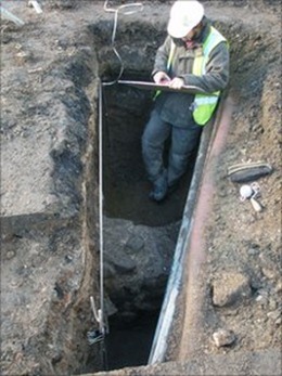 The site of the 17th Century wall has now been refilled.