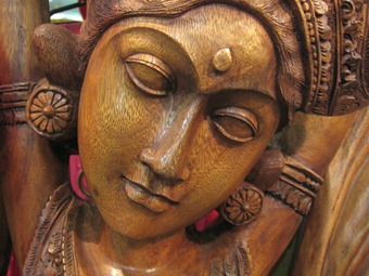Wooden Shiva Sculpture