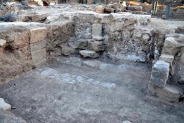 The Roman Bathhouse excavated in Bosra, Syria