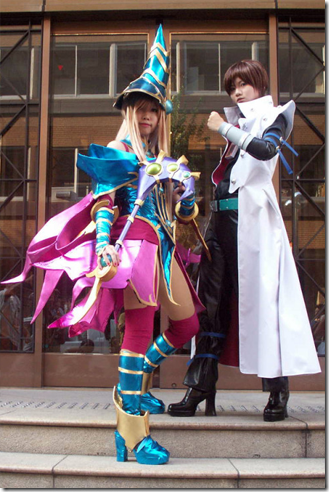 yu-gi-oh! cosplay - magician's valkyria and kaiba seto