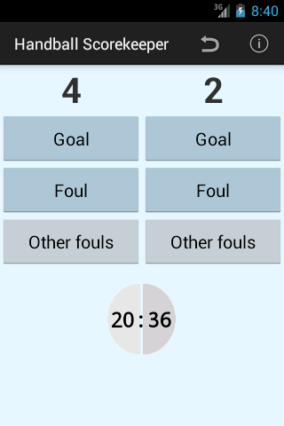 Handball Scorekeeper Pro Screen 3