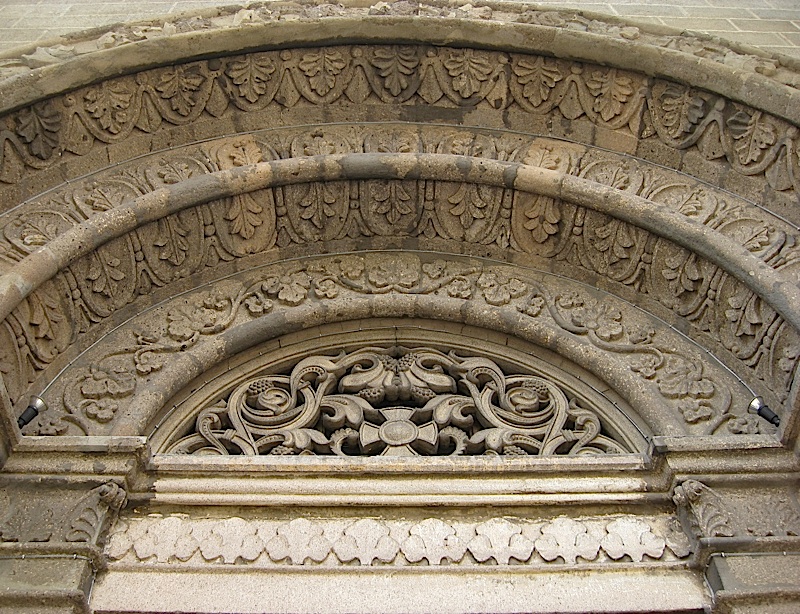 arch over a doorway of the Manila Cathedral