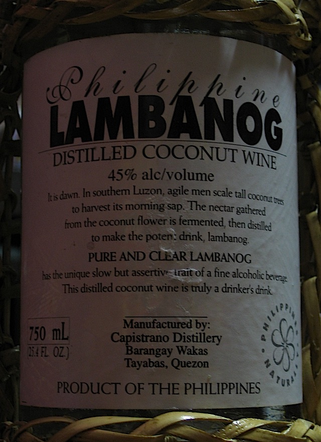 lambanog label