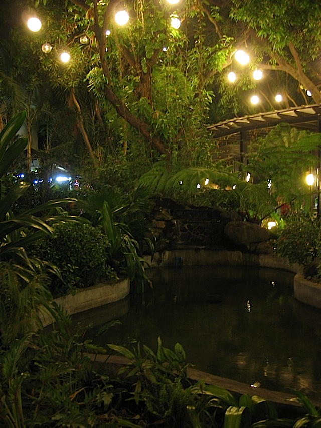 small park with pond in the Greenhills Shopping Center