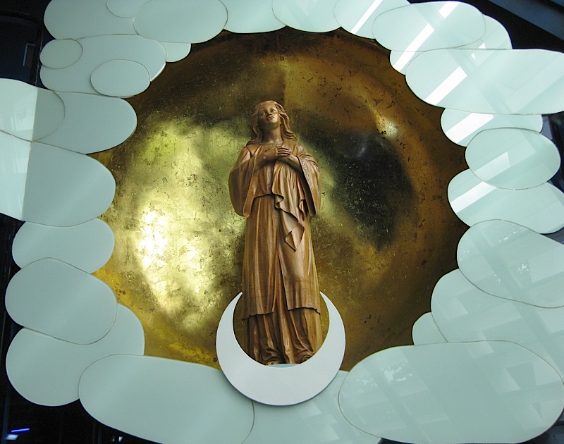 Immaculate Conception in Filipiniana dress at the side chapel of the Church of the Gesù