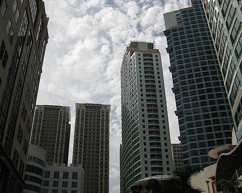 residential and office towers around Eastwood Mall