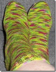 Abstract Fiber - Sweet Pea sock- complete