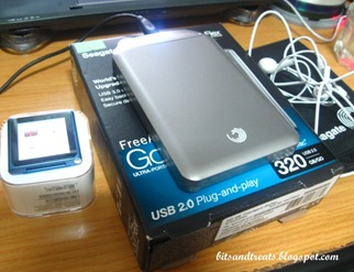 seagate external drive and ipod touch, by bitsandtreats