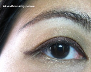 maybelline gel eyeliner and nichido stardust EOTD, by bitsandtreats