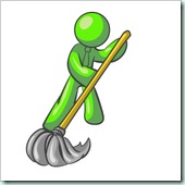Clip Art Graphic of a Lime Green Guy Character 