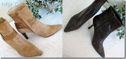 Brown boot collage