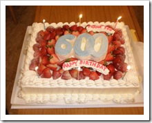 60歳お祝いのケーキ