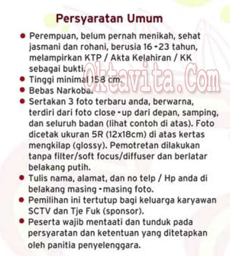 formulir pendaftaran jadi artis Pendaftaran Miss â 2010 Formulir Persyaratan Celebrity