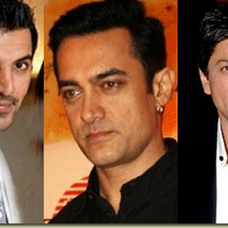 John Abraham with Shahrukh and Aamir