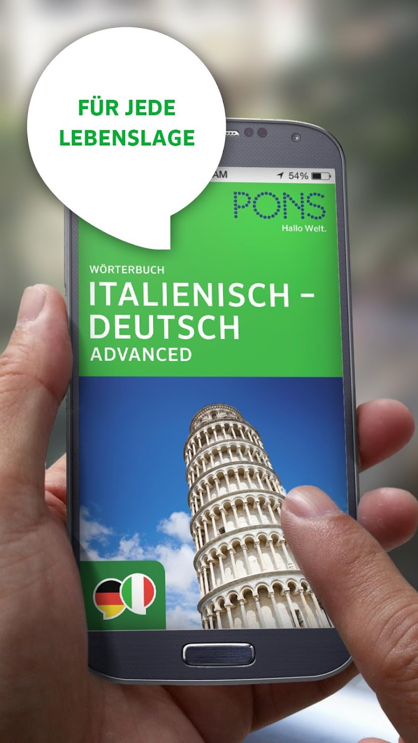 PONS Wörterbuch Italienisch Screen 1