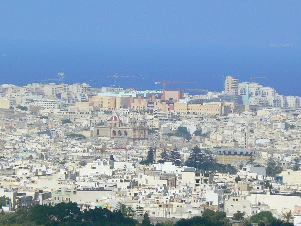 Obiective turistice Malta: vedere din Mdina.JPG