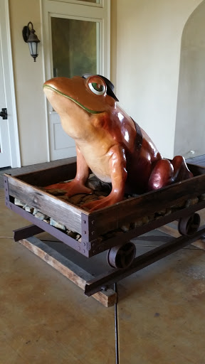 Copper Miner Frog Sculpture