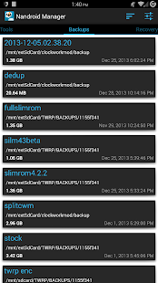 Nandroid Manager * ROOT Screenshot