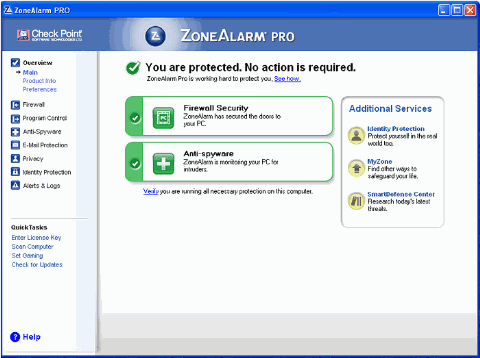 Download ZoneAlarm® Pro 2010
