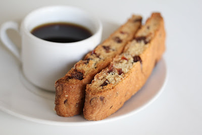 close-up photo of biscotti with coffee