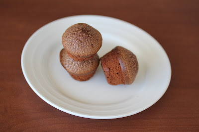 photo of three Mini Nutella Cakes on a plate