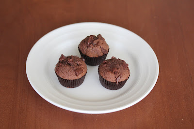 photo of three Mini Nutella Cakes on a plate