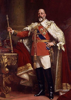 [reu Eduardo VII el día de su coronación en 1902 pintado por Luke Fildes[5].jpg]