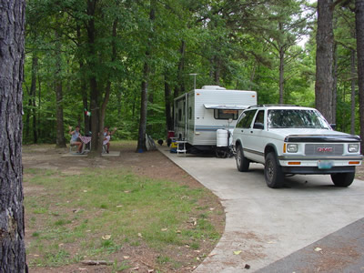 This park offers basic and electric campsites, with some secluded walk-in 