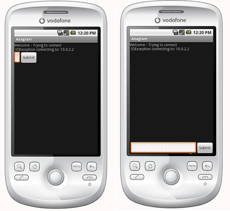 Android Layout - Actual (Left) and Desired (Right)