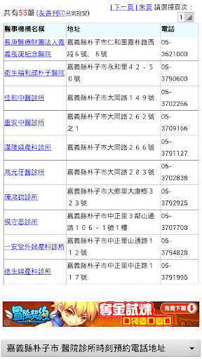 嘉義縣醫院診所時刻預約電話地址 實用便利