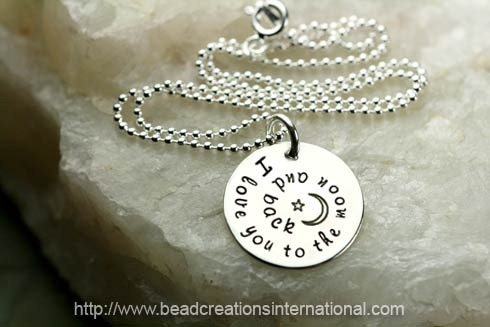 i love you to the moon and back. This necklace starts with a sterling silver