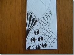 Zentangle bookmark close up