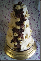 4 tier Chocolate ruffle Cake