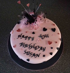 Pink-and-Black-40-birthday-Cake
