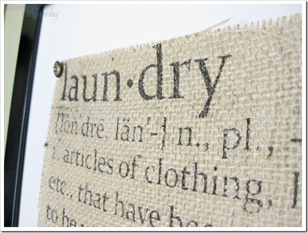 Laundry Defined Burlap Sign