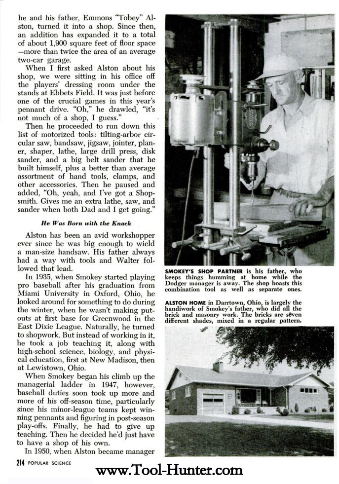 1954 Shopsmith Article Featuring 10er "The Other Fellow's 