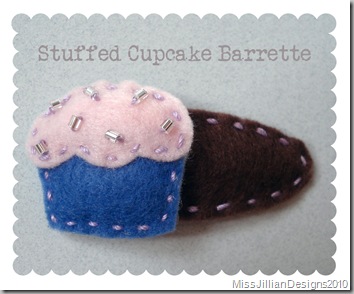 Stuffed Cupcake Barrette