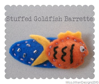 Stuffed Goldfish Barrette