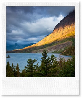 During a rainy, cloudy morning at the Wild Goose scenic overlook on St. Mary Lake in Glacier National Park, Montana, the sun peeped from under the cloud cover long enough to paint a golden-yellow swath across the face of the mountain for maybe 15 minutes before disappearing again. (Photo and caption by Rebecca Latson)