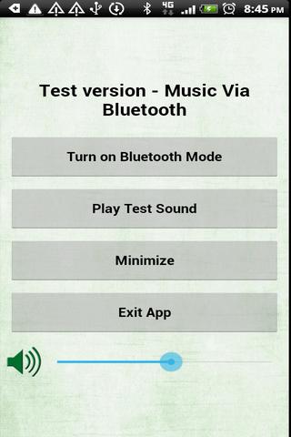 Test Music Via Bluetooth