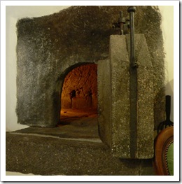 Stone baker's oven door