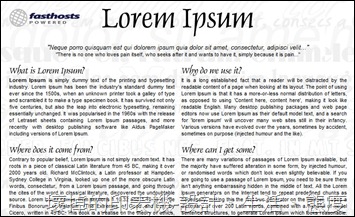 Lorem Ipsum 外文假文產生器