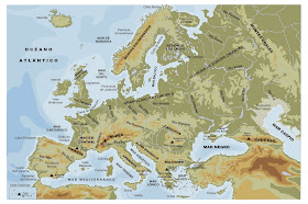Mapa físico de Europa