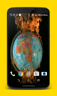 Lastest Flaming Globe Live Wallpaper APK for Android